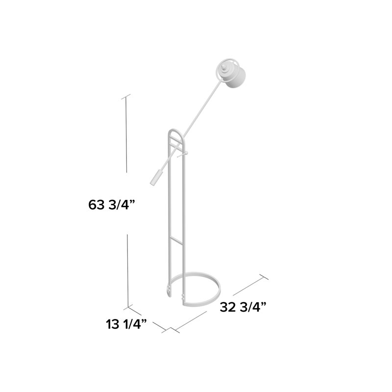 Abdulla 63.75'' Dark Oil Rubbed Bronze Task Floor Lamp