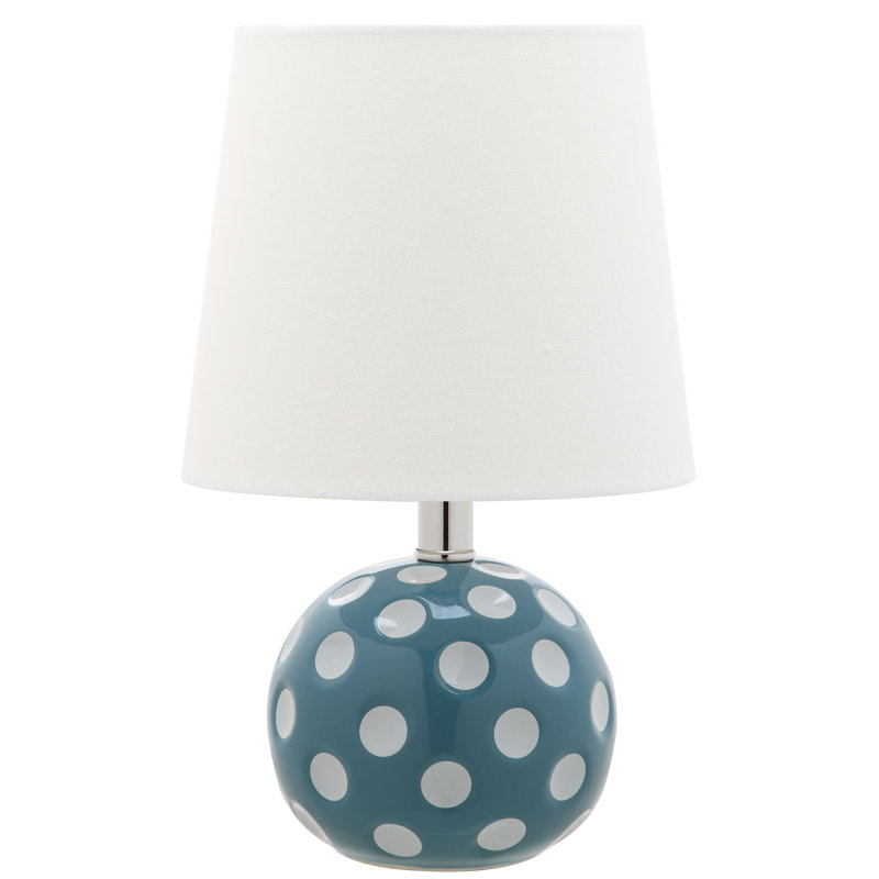 Lampe de table 14,5 po Henja, Bleu/Blanc