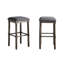 Ensemble de 2 tabourets de bar en bois Arnhem, gris