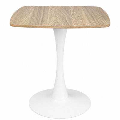 Table de salle à manger tulipe 24 po avec plateau en panneau de fibres à densité moyenne et base en métal
