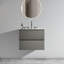 Meuble-lavabo de salle de bain 24 po avec lavabo et poignée en céramique gris sidéral - grande capacité de rangement chic-2052844871-2052844864