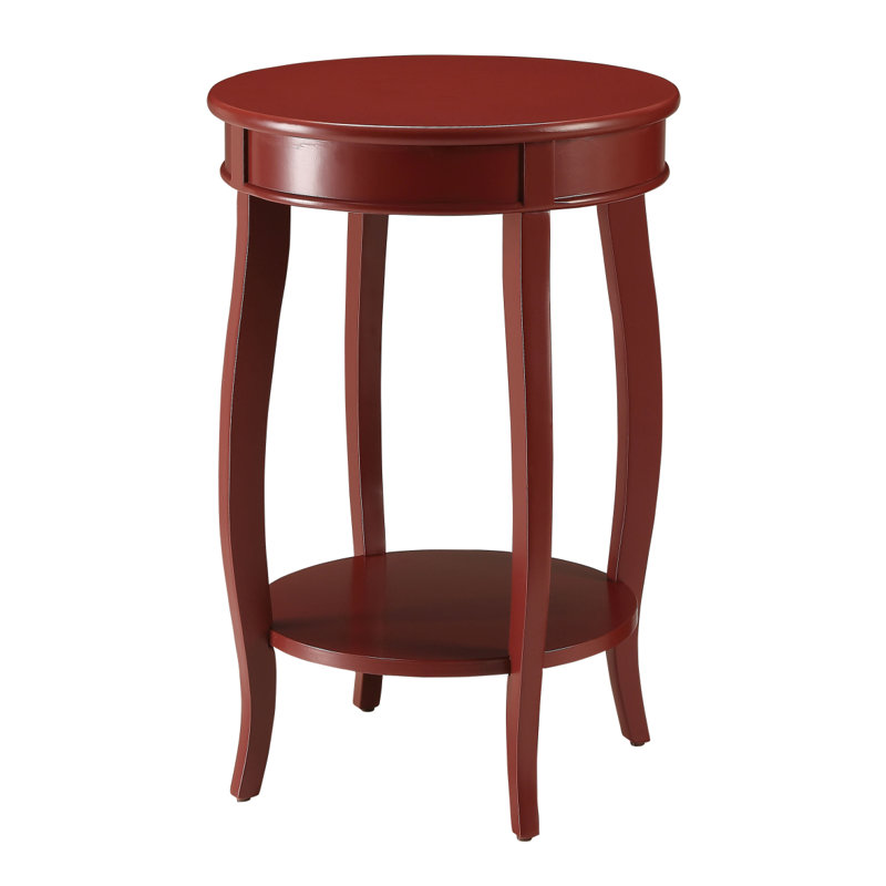 Table de bout avec rangement Bouie, Red, 24.5" H x 18.5" W x 18.5" D