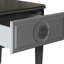 Charcoal And Grey Living Room End Table With Practical Storage Modern Design Stylish Nightstand Convenient Accents