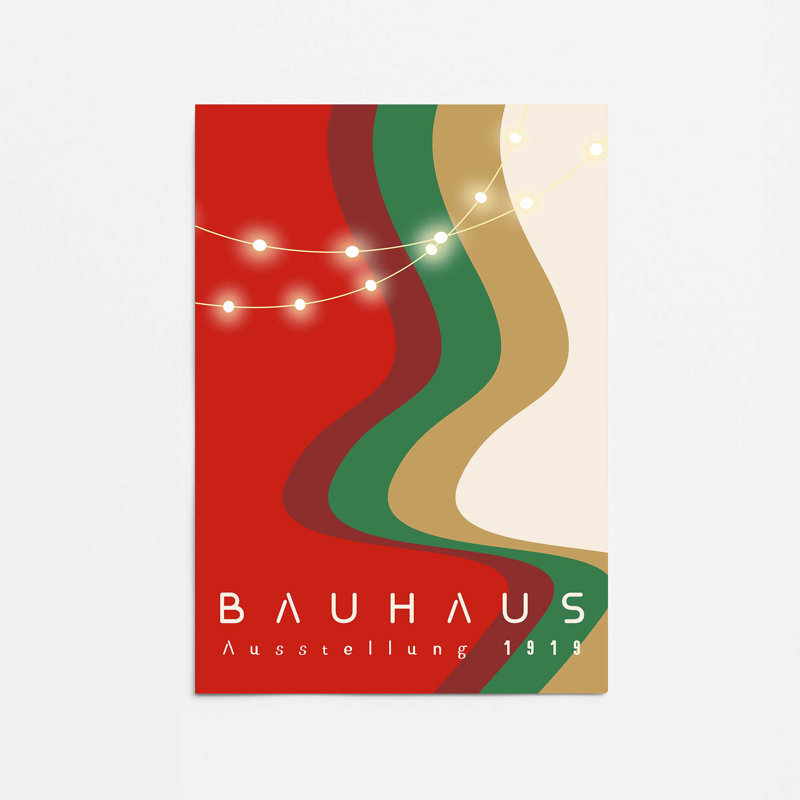 Affiche Holiday Holiday Glow Bauhaus I, Papier, H 14 po x l 11 po