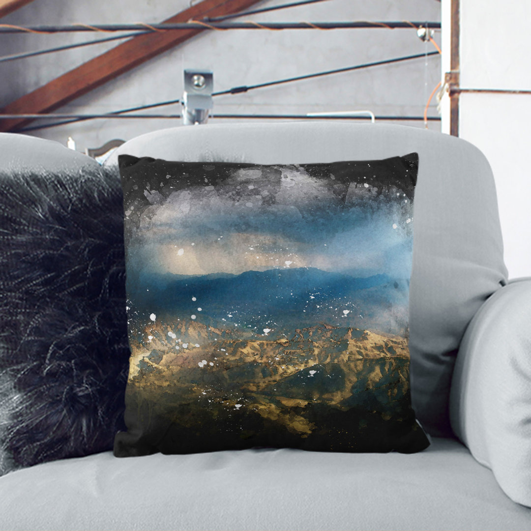 Sunlight over Lalibela in Ethiopia Paint Splash Scatter Cushion