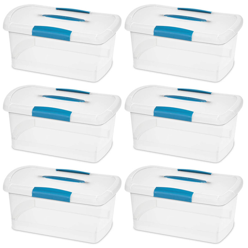 Grande boîte de rangement avec couvercle Sterilite, H 7,1 po x l 9,75 po x P 15,25 po
