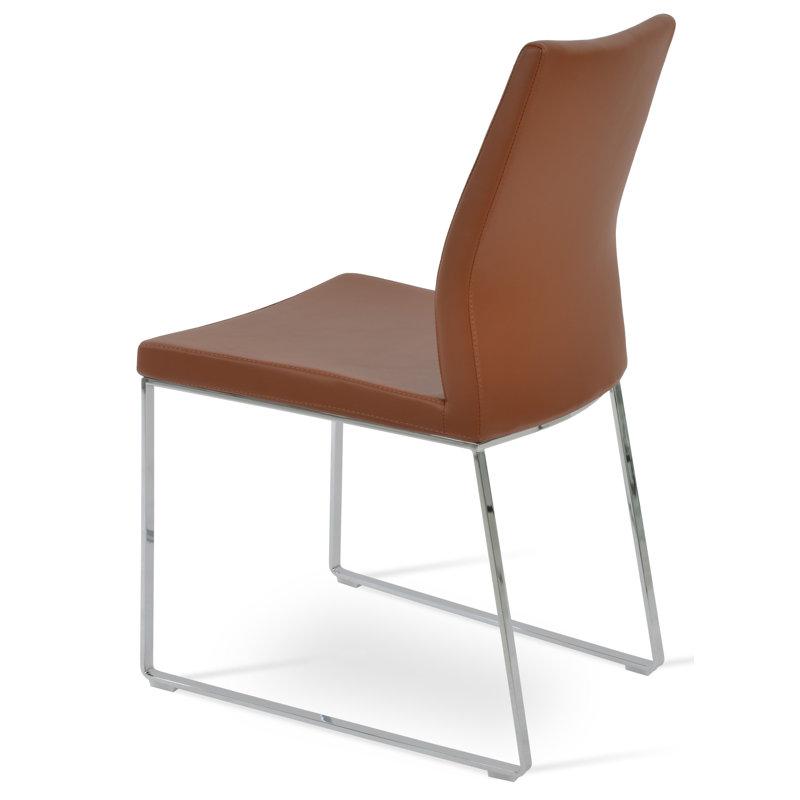 Pasha Sled Dining Chair, Hazelnut