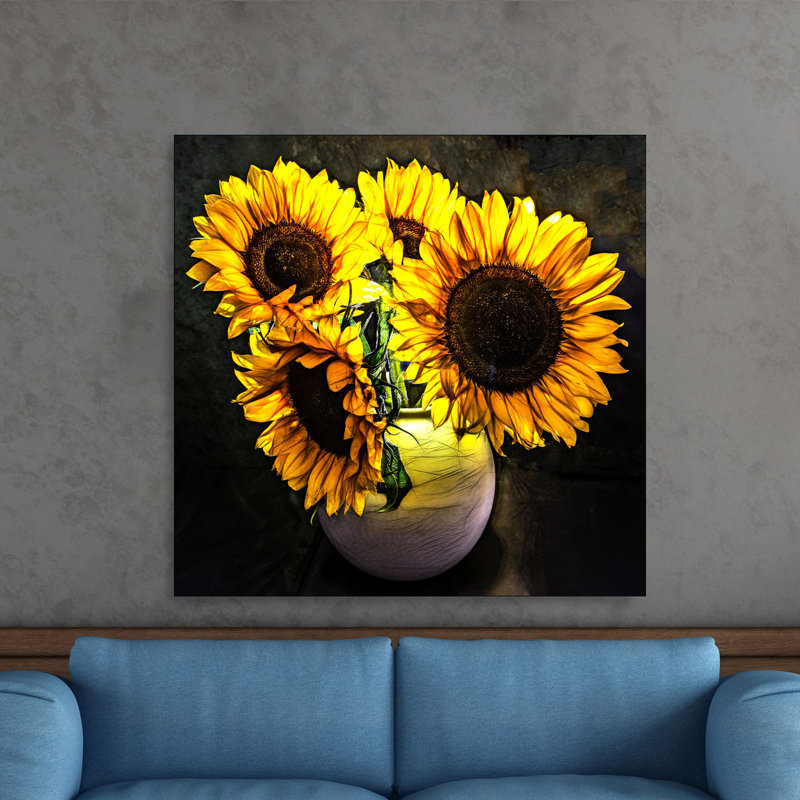 " Pot Of Roses ", 12" H x 12" W x 1.5" D