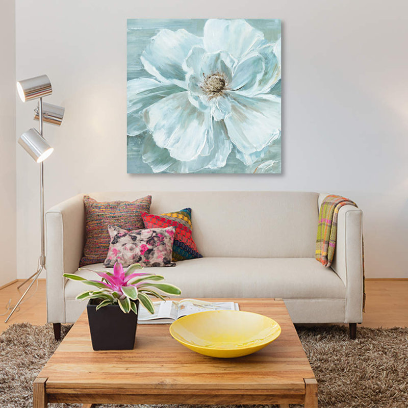 « blue becomin’beauté i », impression sur toile, H 18 po x l 18 po x P 1,5 po, Toile tendue, Pas de tapis