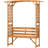 Outdoor Brown Bench, 3 - Seat Arch, Pergola, Trellises, Growing Climbing Plants, Party Decor Arch Garden Decorating