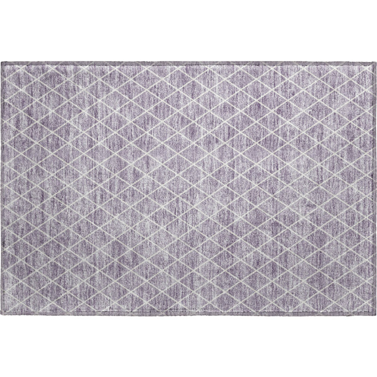 Premium Machine Washable Prisco Lavender Rug