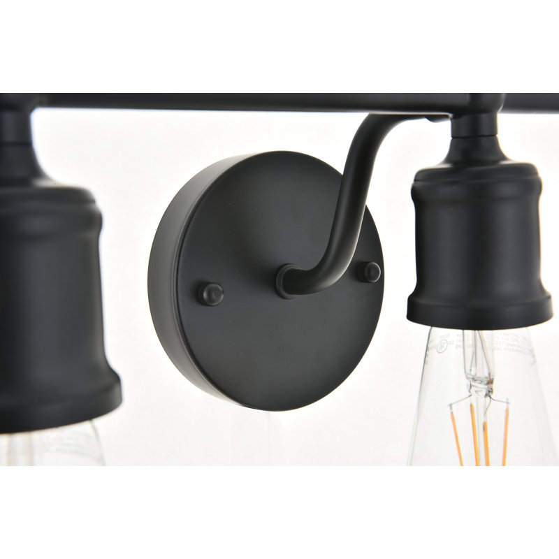 Applique à bras à intensité variable Sumas, Noir, H 5,6 po x l 15,4 po x P 15,4 po, 3 lumières