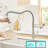 Kitchen Sink Faucets With Purifier And Drinking Water Function - Pull Down Filter In Brushed Nickel Look Contemporary Faucet Finish