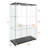 Modern Glass China Cabinet with LED Lights, 2-Door, 3-Shelf Display Cabinet, Tempered Glass Bookshelf for Living Room or Bedroom, Quick Assembly-1752283432
