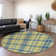 Premium Machine Washable Natoma AMF993 Plaid Rug