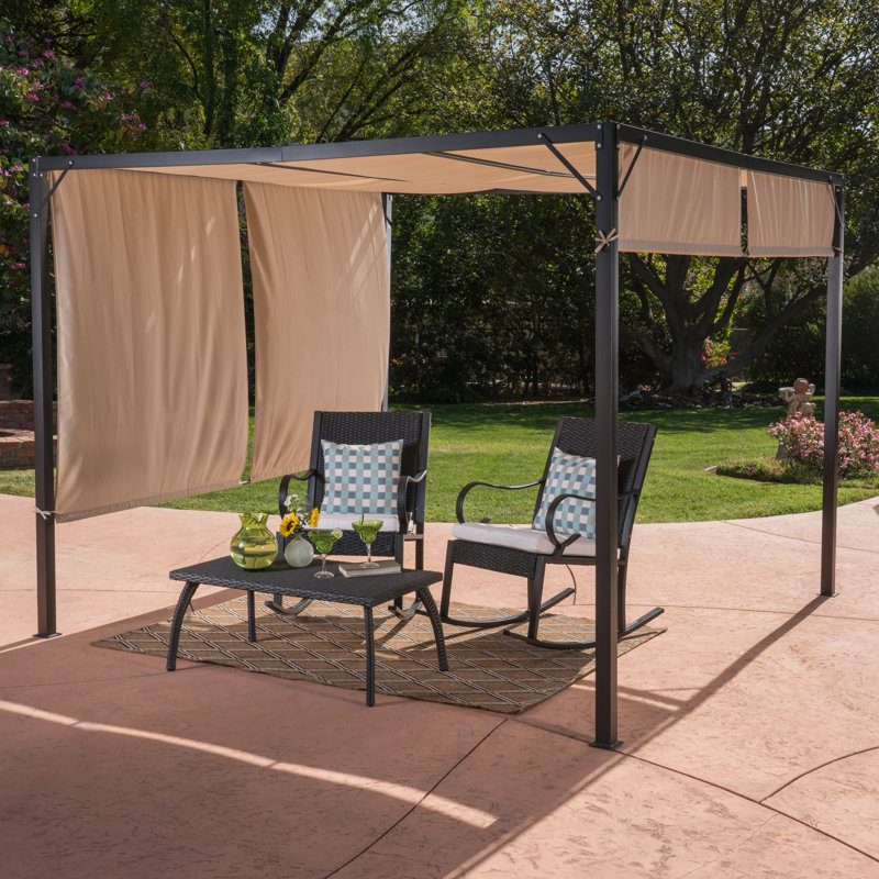 Oneil 10 Ft. W x 10 Ft. D Steel Patio Gazebo, Beige