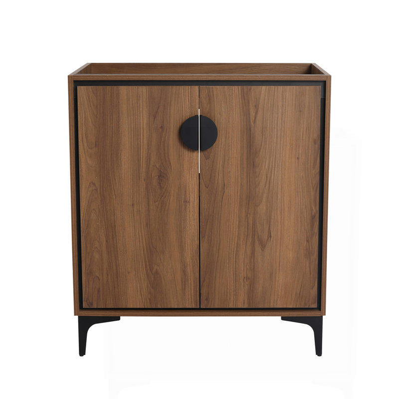 Meuble-lavabo autoportant 30 po, 2 portes, armoire de salle de bain avec cadre en bois d'ingénierie (armoire seulement), 30"