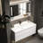 Modern simple white bathroom cabinet
