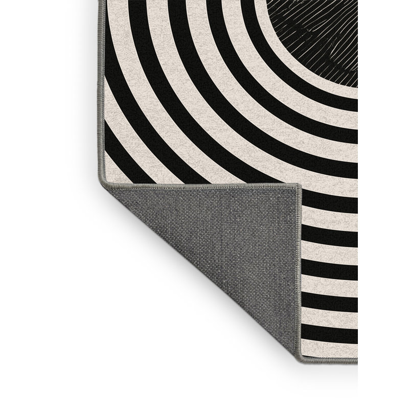 Tapis doux et moelleux à motif géométrique minimaliste brun Eberhard, 3 X 5