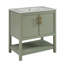 Meuble-lavabo de 30 pouces avec lavabo en céramique, conception compacte pour petits espaces, solution de rangement durable et élégante-339485305