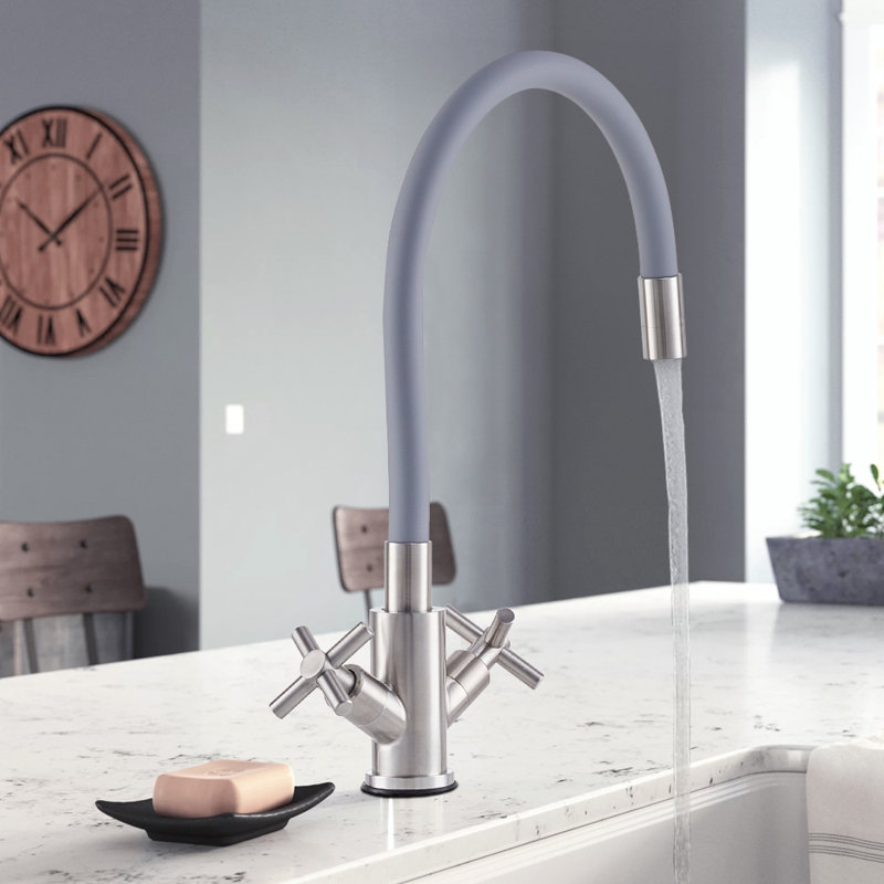 17 Stories Kitchen Faucet, Grey