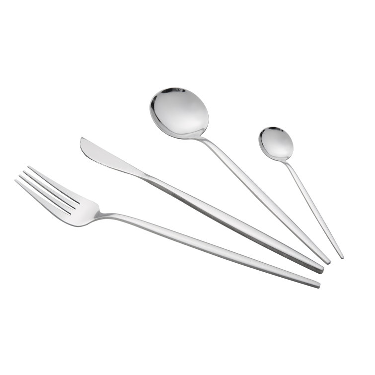 Ebern Designs Vittoriana Stainless Steel Flatware Set - Service