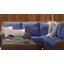 Fauteuil oscillant pivotant avec coussin bleu Krikacy Cambridge
