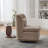 25.2"W Chenille 360°Swivel ArmlessChair with Pillow,Metal Base-255887732