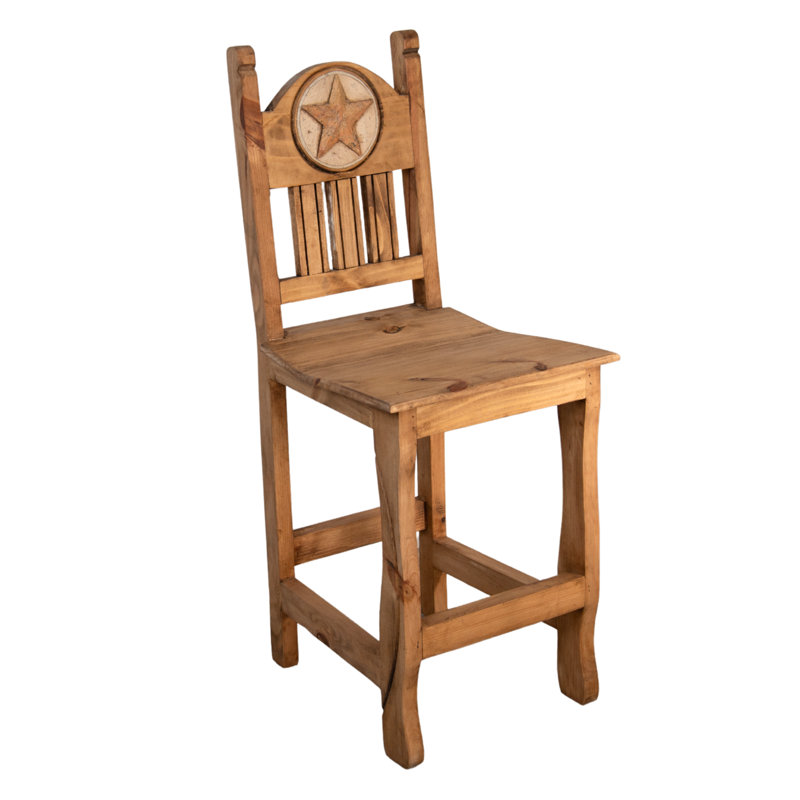 Tabouret de bar Lariat Star, Beige, Tabouret de bar (siège de 30 po de hauteur)