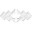 16"W x 10 5/8"H x 4"ID x 5"C x 1"P Zoe Architectural Grade PVC Contemporary Ceiling Medallion, Two Piece-36077610