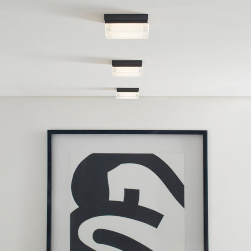 Boxie LED Outdoor Flush Mount, Bronze