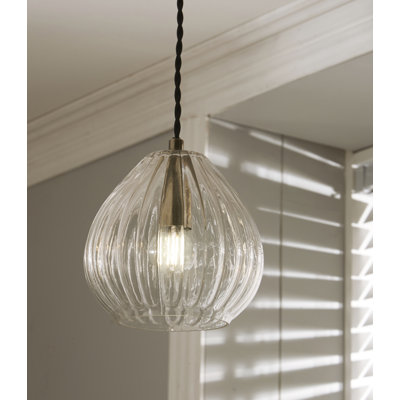 Shaver 1 - Light Clear Teardrop Pendant