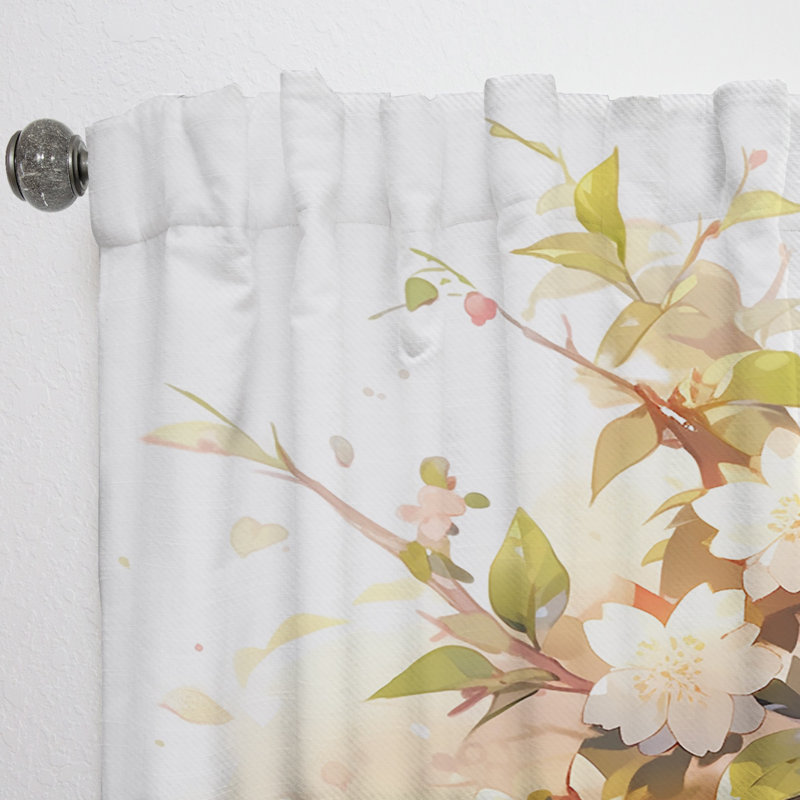 Rideau en velours traditionnel Belfort A Garden's Flower Grace II - obscurcissant - 1 panneau, L 52 po x L 90 po