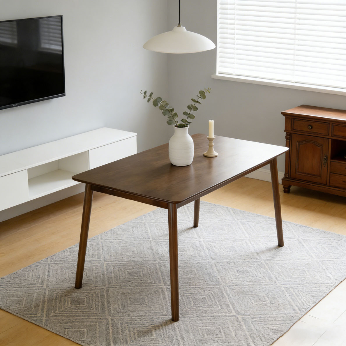 Latitude Run® 47'' Rectangular Solid Wood Dining Table | Wayfair