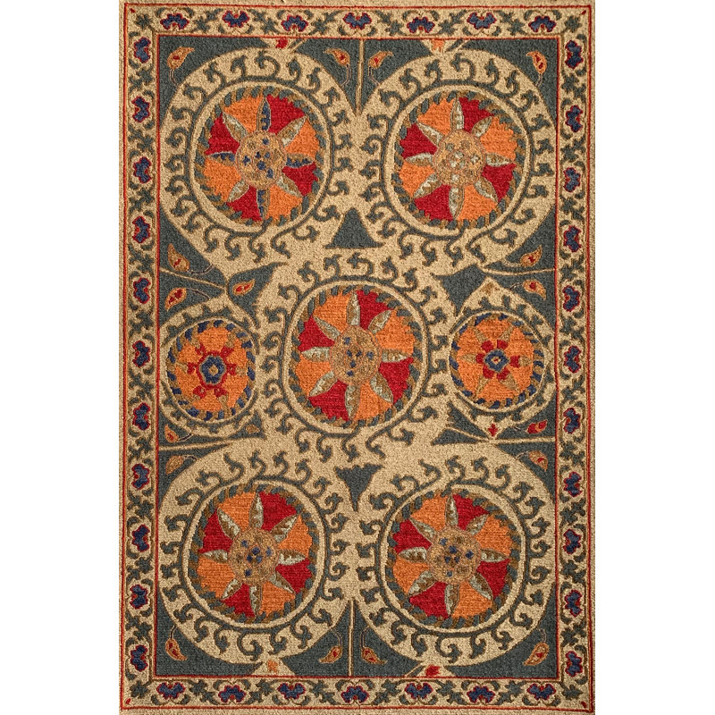 SUZANI 3 BLUE, Rectangle 2' x 3'