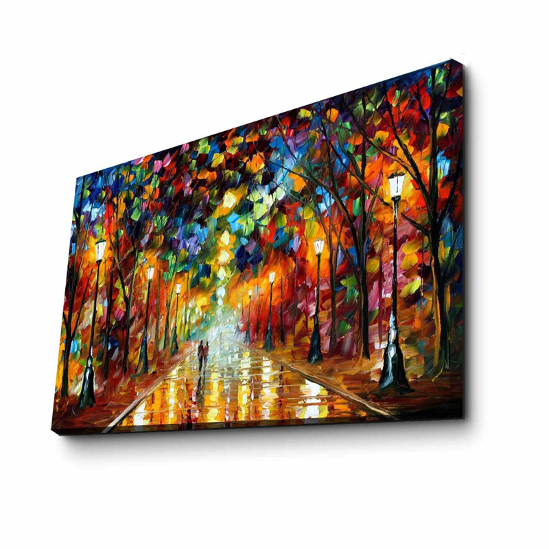 Superbe peinture décorative sur toile «Farewell to Anger» par Leonid Afremov, 17,7 po x 27,6 po | 100% toile de suède, cadre 100% bois (épaisseur: 1,2 po) | Couleurs vibrantes, parfait pour la décoration intérieure et les amateurs d'art, idée cadeau unique