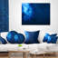 Bleu neige tombant - coussin imprimé abstrait