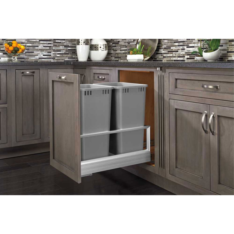 Poubelle de cuisine amovible Rev-A-Shelf , 23.28" H x 15.59" W x 22.03" D