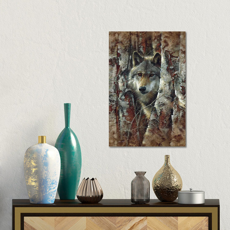L'esprit du loup - Giclée sur toile tendue avec châssis, H 18 po x l 12 po