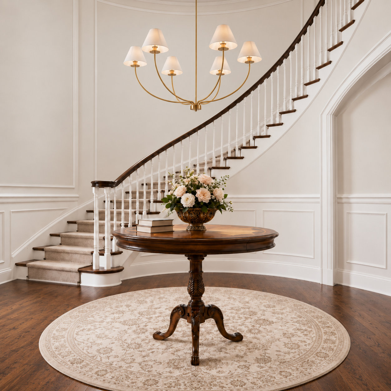 Roverta 6-Light Dimmable Chandelier, Brass