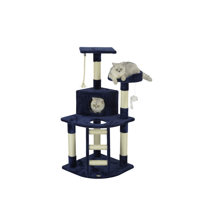 47.5'' H Cat Tree, Blue