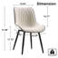 Chaise d'appoint moderne en similicuir avec pieds en métal-1561762508