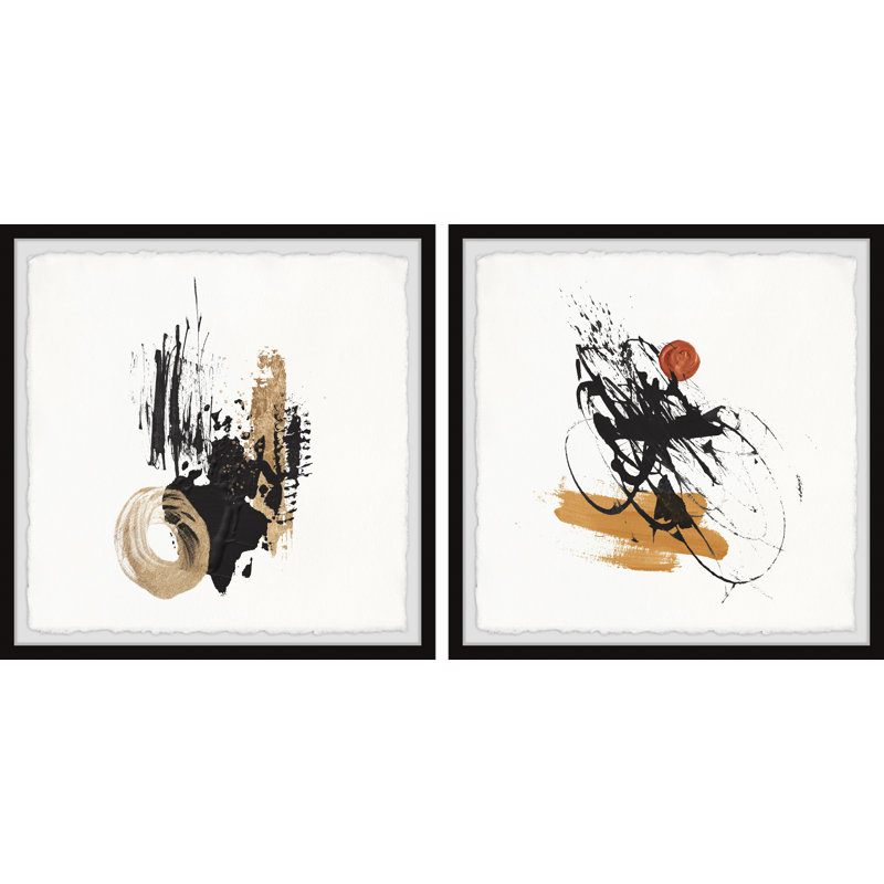 Direct Answer - 2 Piece Single Picture Frame Painting Set, 81cm H x 81cm W x 3.81cm D