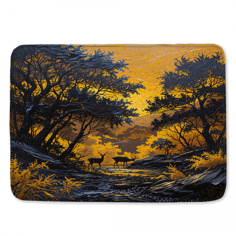 Tapis de bain Deer In Forest, L 24 po x L 17 po