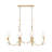 Aslin Gold Leaf 6 Light Linear Chandelier-123223222