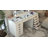 Makeup Vanity HD Glass Top Built-in LED Light Strips Large 13 Drawers Diamond Handles USB and Type-C-1440487925