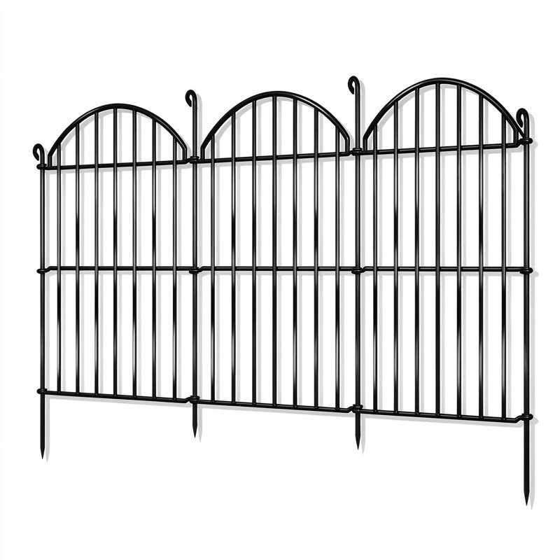 Clôture arquée antirouille L 34 pi x H 23 po Black Bar