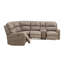 Canapé modulaire inclinable électrique avec port USB Olwen Mocha Nubuck