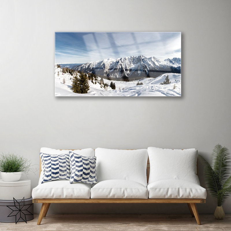 Landscape Mountains - Unframed Photograph on Glass