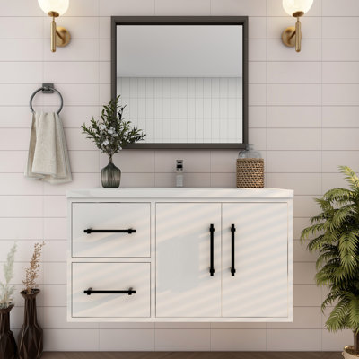 Victoria 35.4'' Single Bathroom Vanity with Acrylic Top